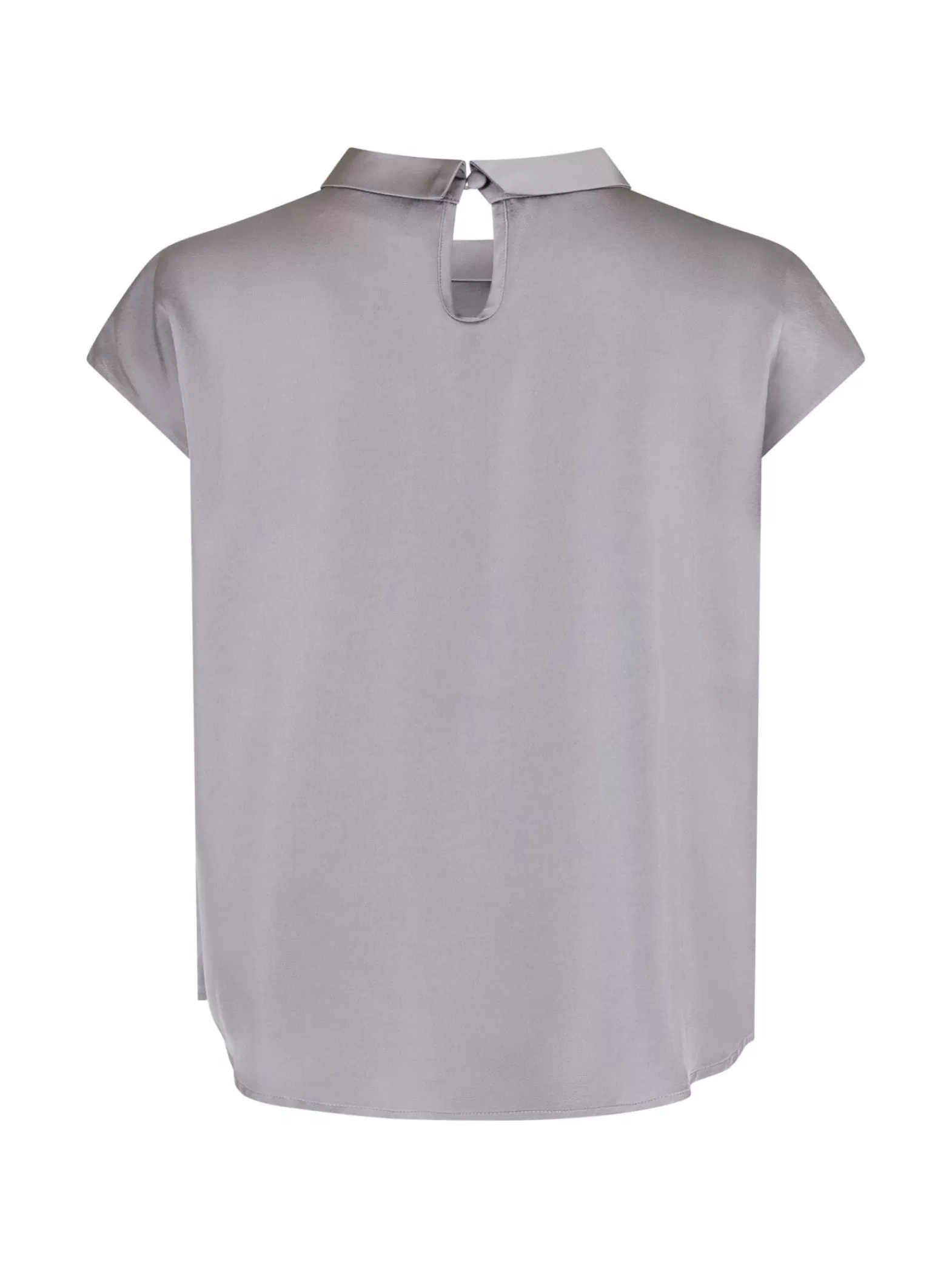 Neo Noir Blus Fleur Drapy Satin Grey^ Blusar