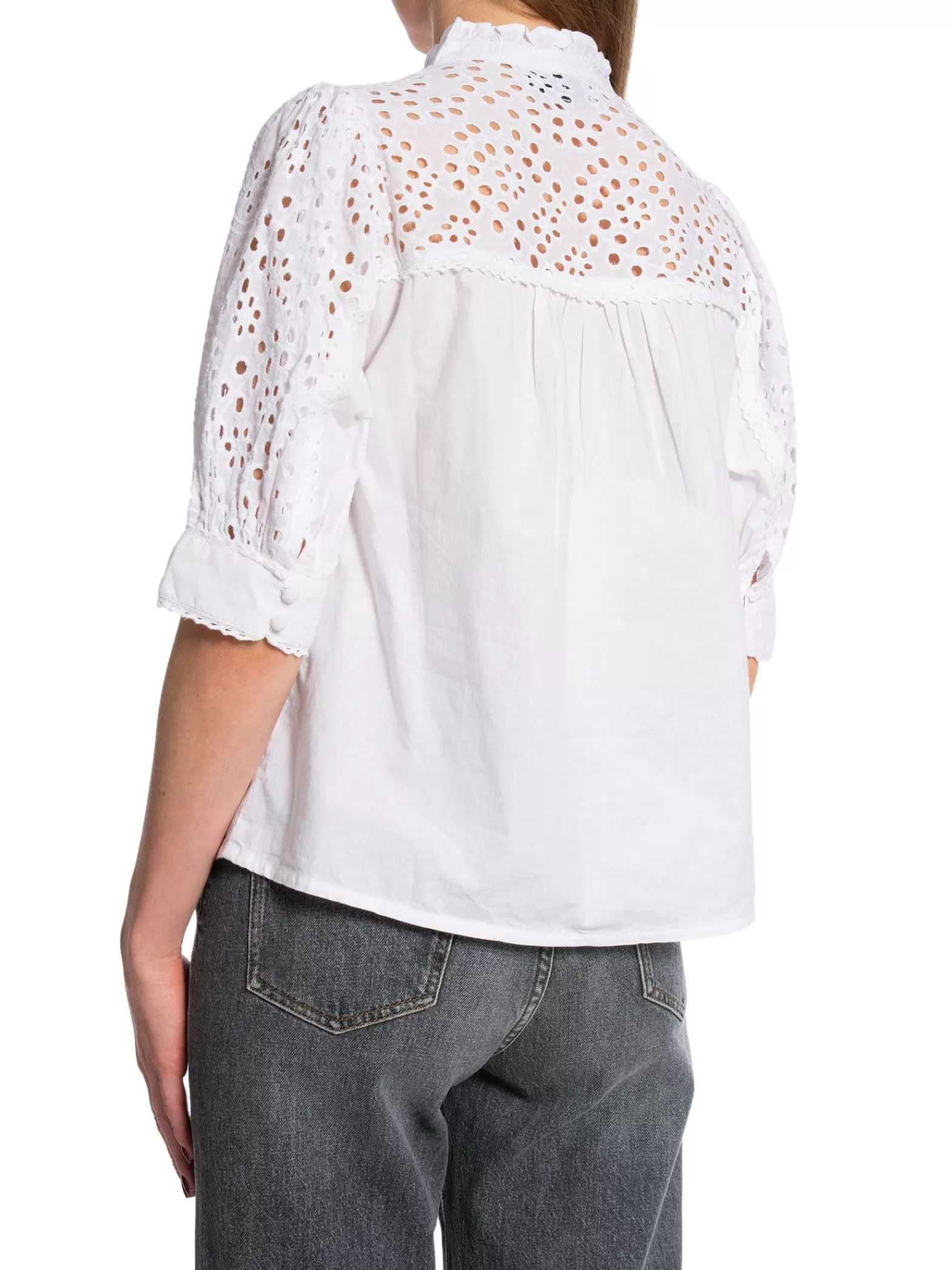 Neo Noir Blus Kita Embroidery White^ Blusar