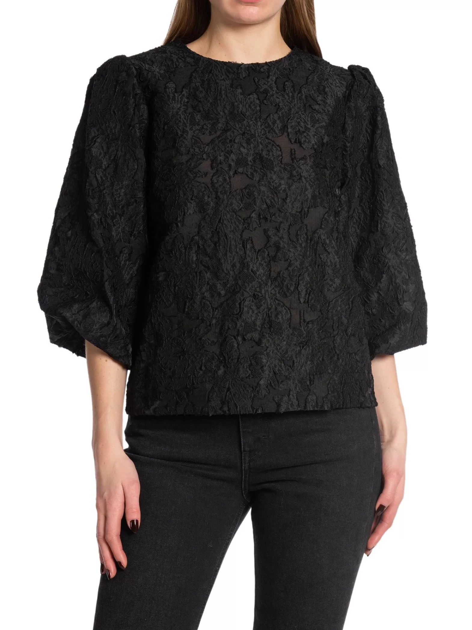 Neo Noir Blus Lava Brocade Black^ Blusar