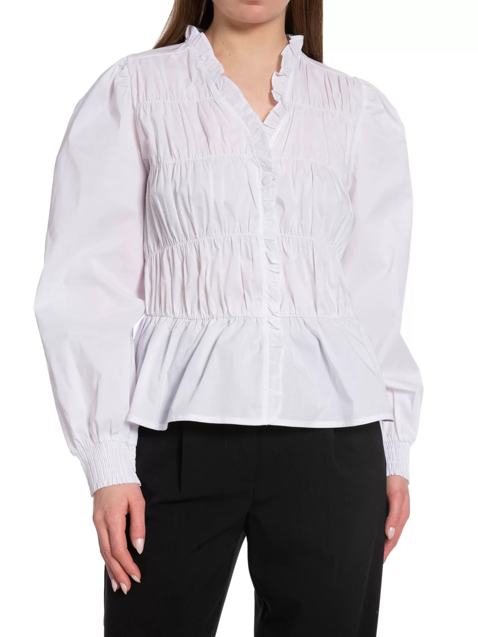 Neo Noir Blus Ora Poplin White^ Blusar