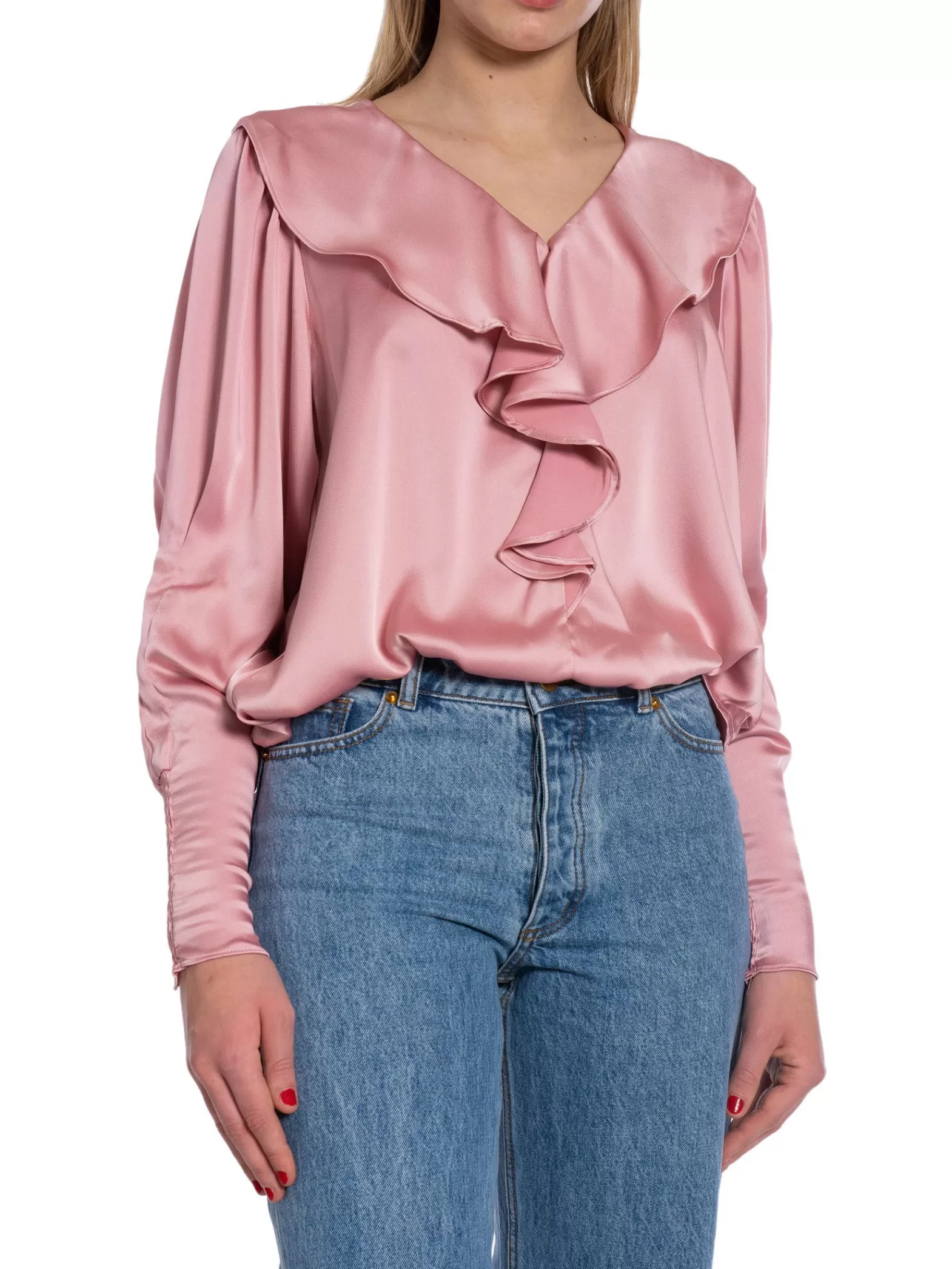 Neo Noir Blus Sandie Sateen Light Pink^ Blusar