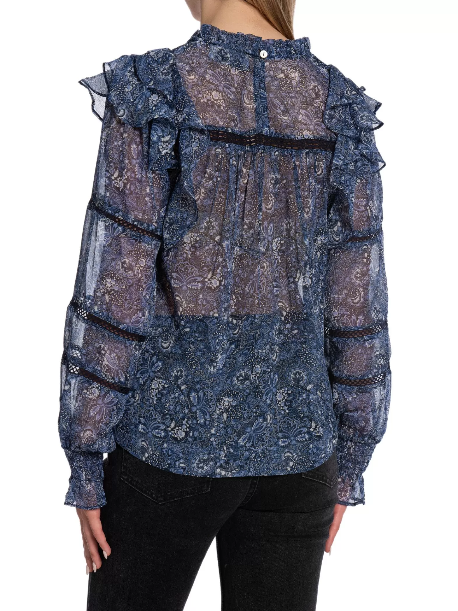 Neo Noir Blus Sarna Pure Paisley Navy^ Blusar