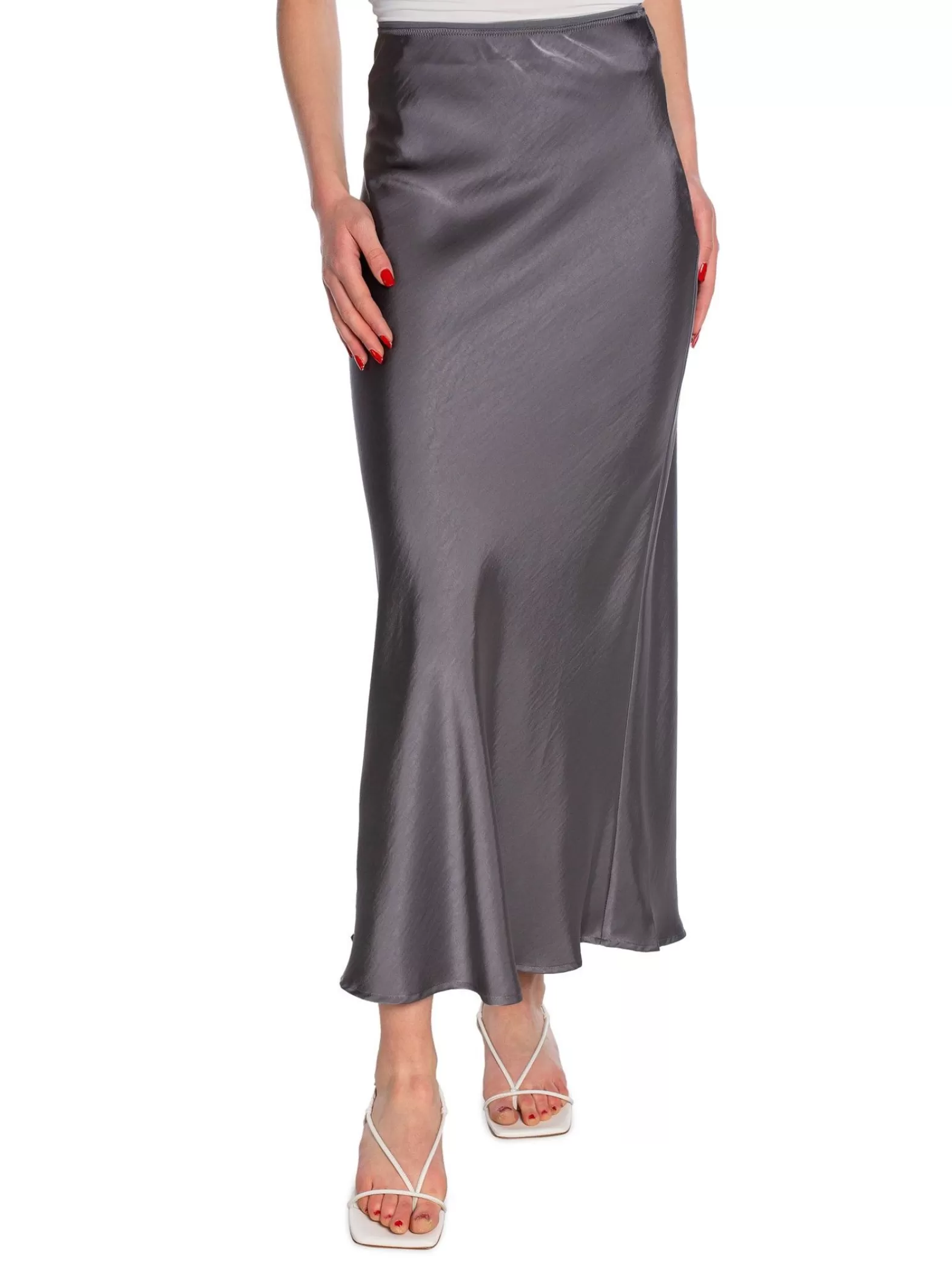 Neo Noir Kjol Vicky Heavy Sateen Dark Grey^ Kjolar