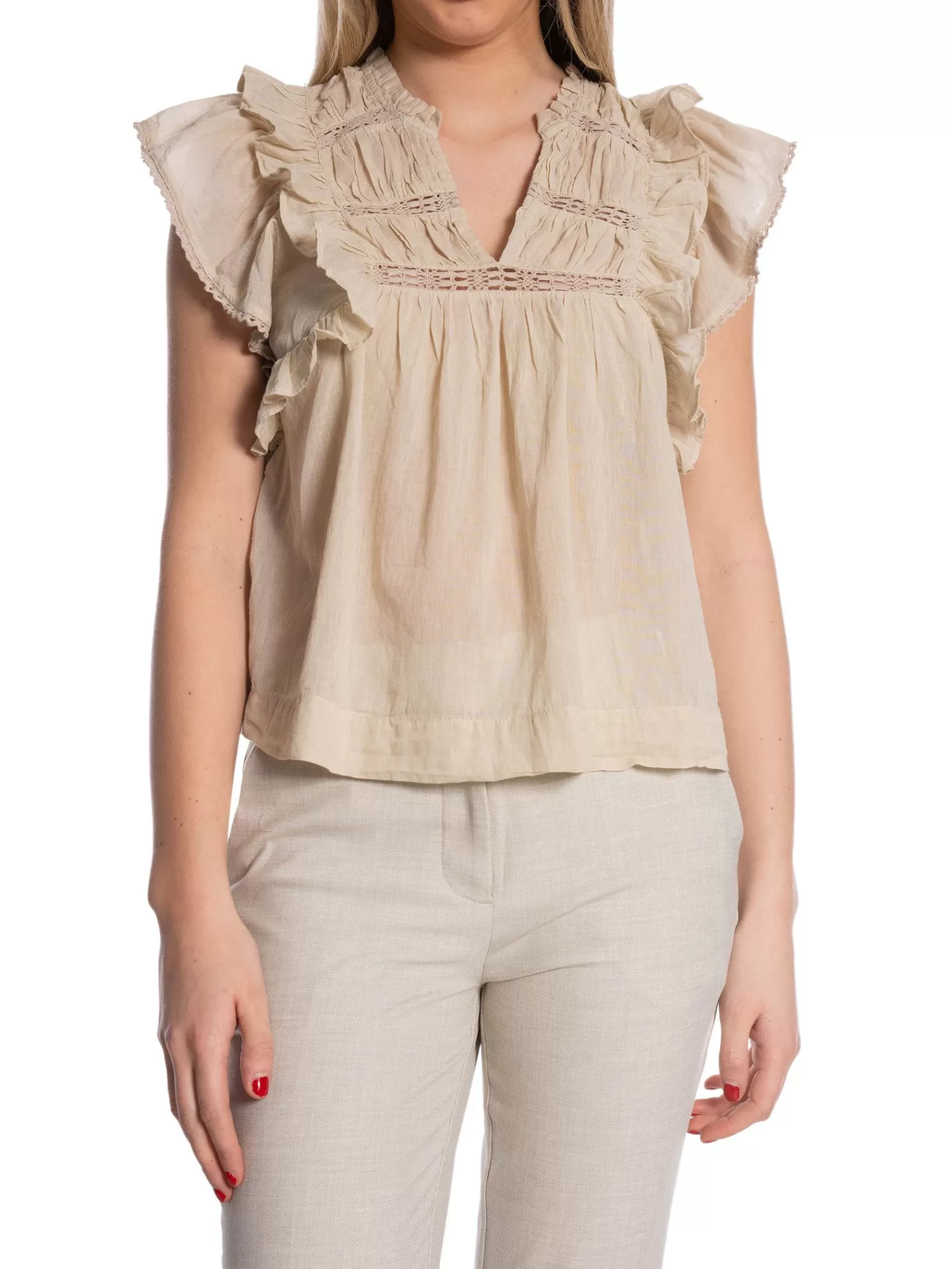 Neo Noir Topp Jayla S Voile Sand^ Toppar