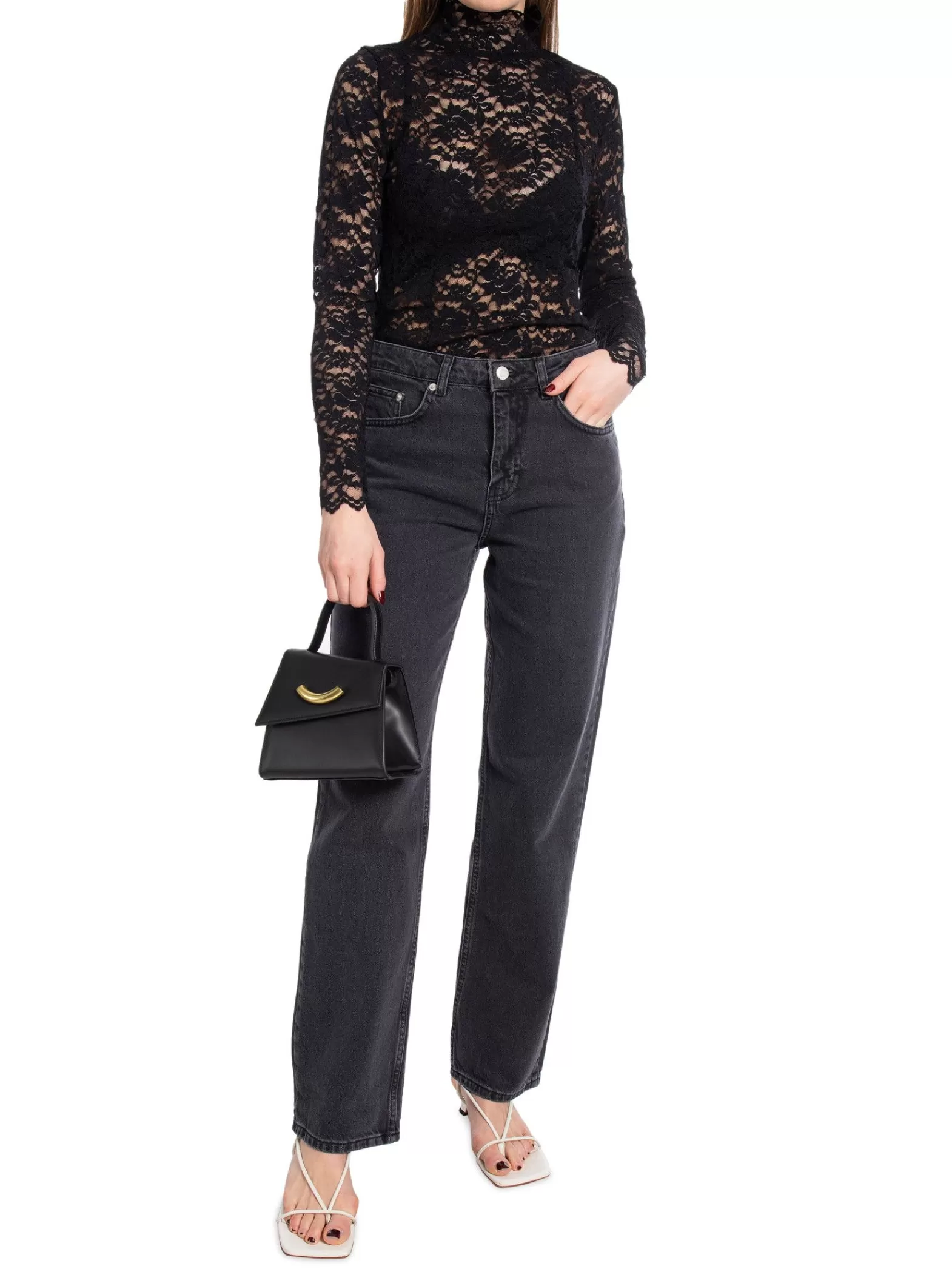 Neo Noir Topp Liza Laceflower Black^ Toppar