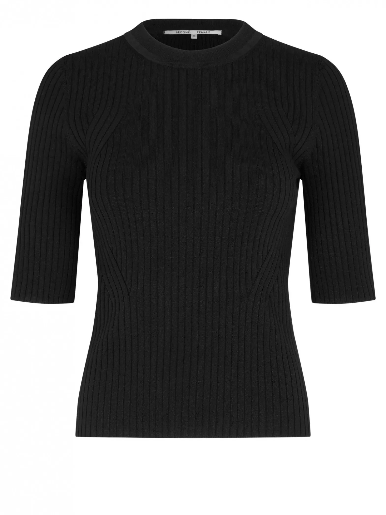 Second Female Topp Mathi Knit Tee Black^ Toppar