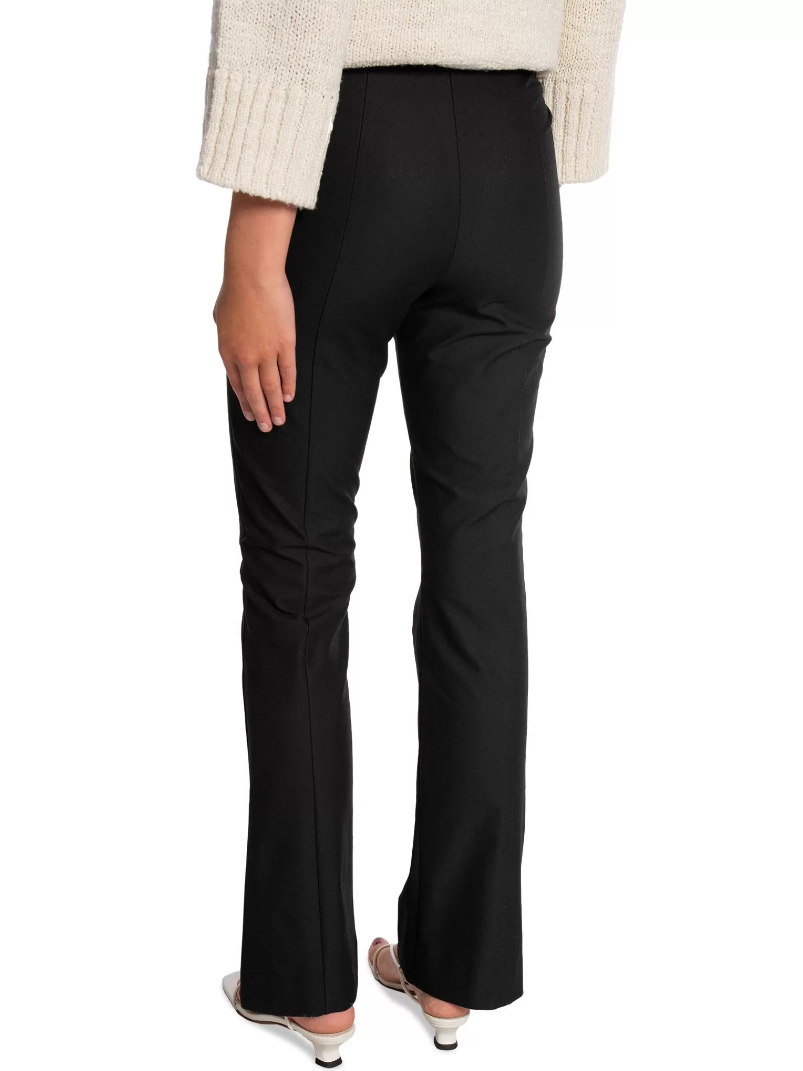 Selected Femme Byxa Eliana Slim Flared Black^ Byxor