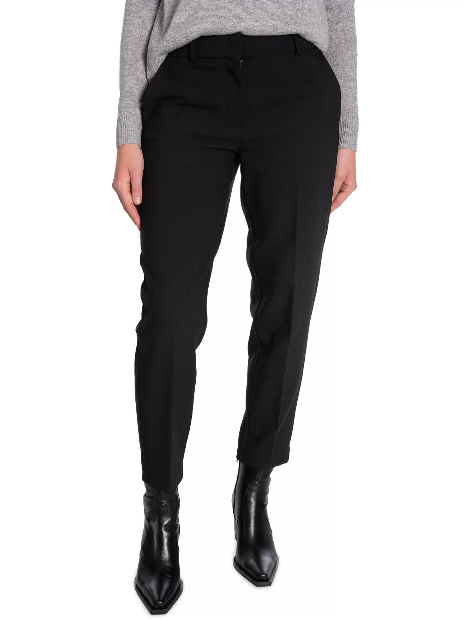 Selected Femme Byxa Rita-Ria Mw Cropped Black^ Byxor