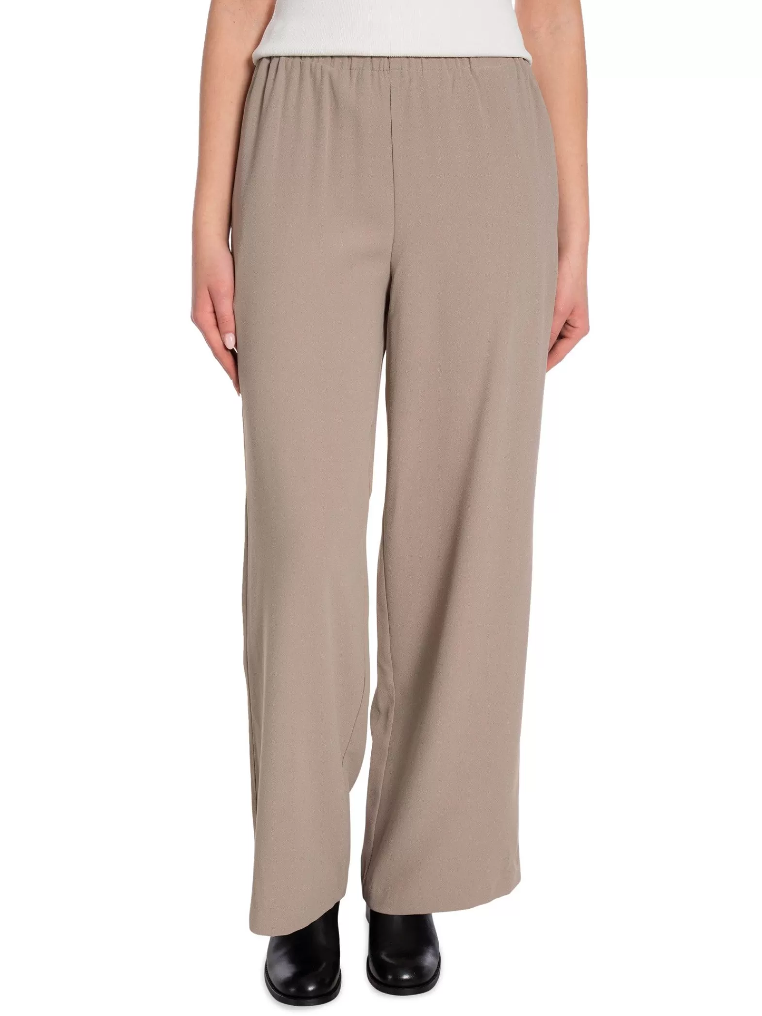 Selected Femme Byxa Tinni Relaxed Mw Wide Greige^ Byxor