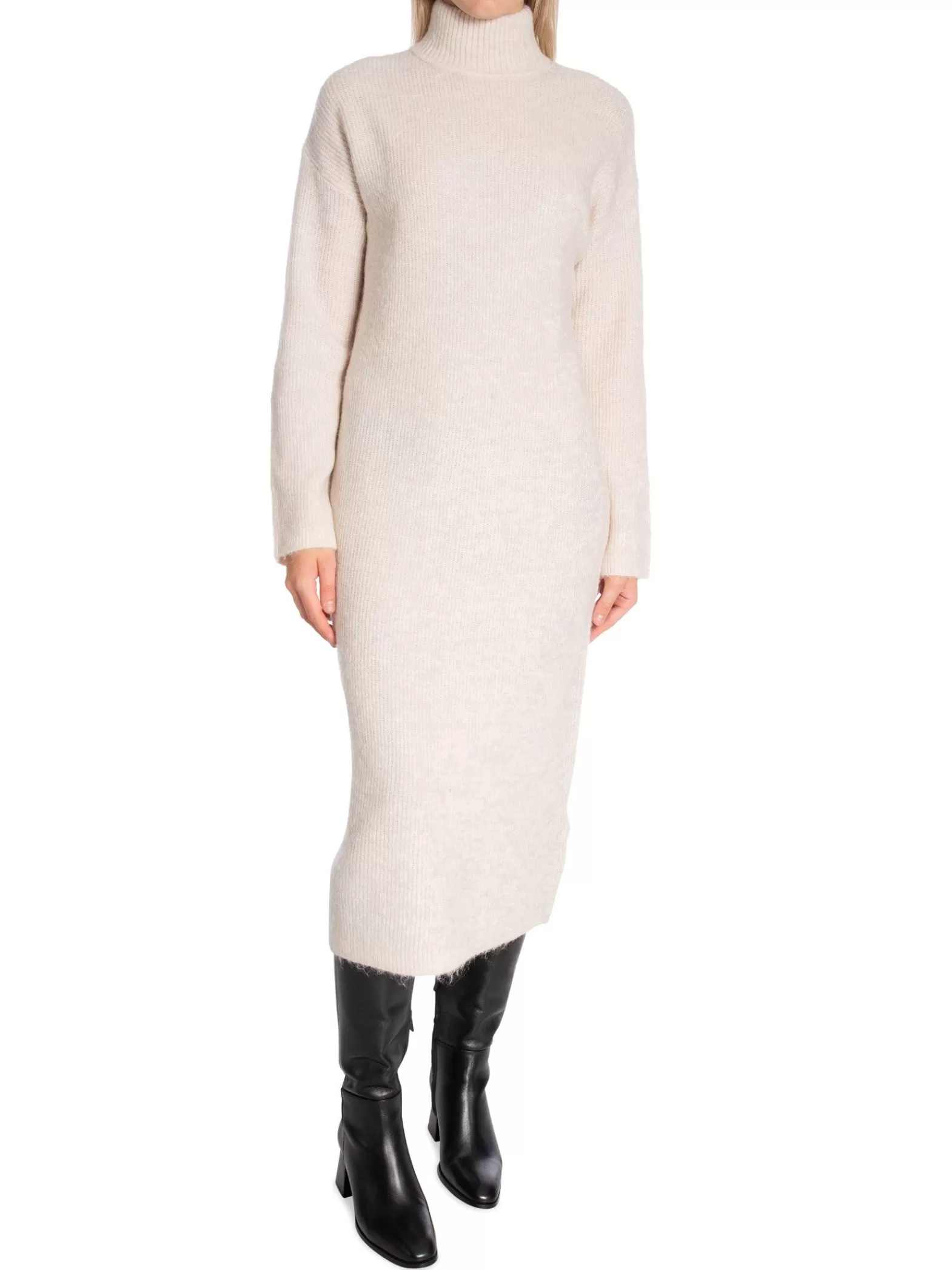 Selected Femme Klanning Maline Knit High Neck Birch^ Klänningar