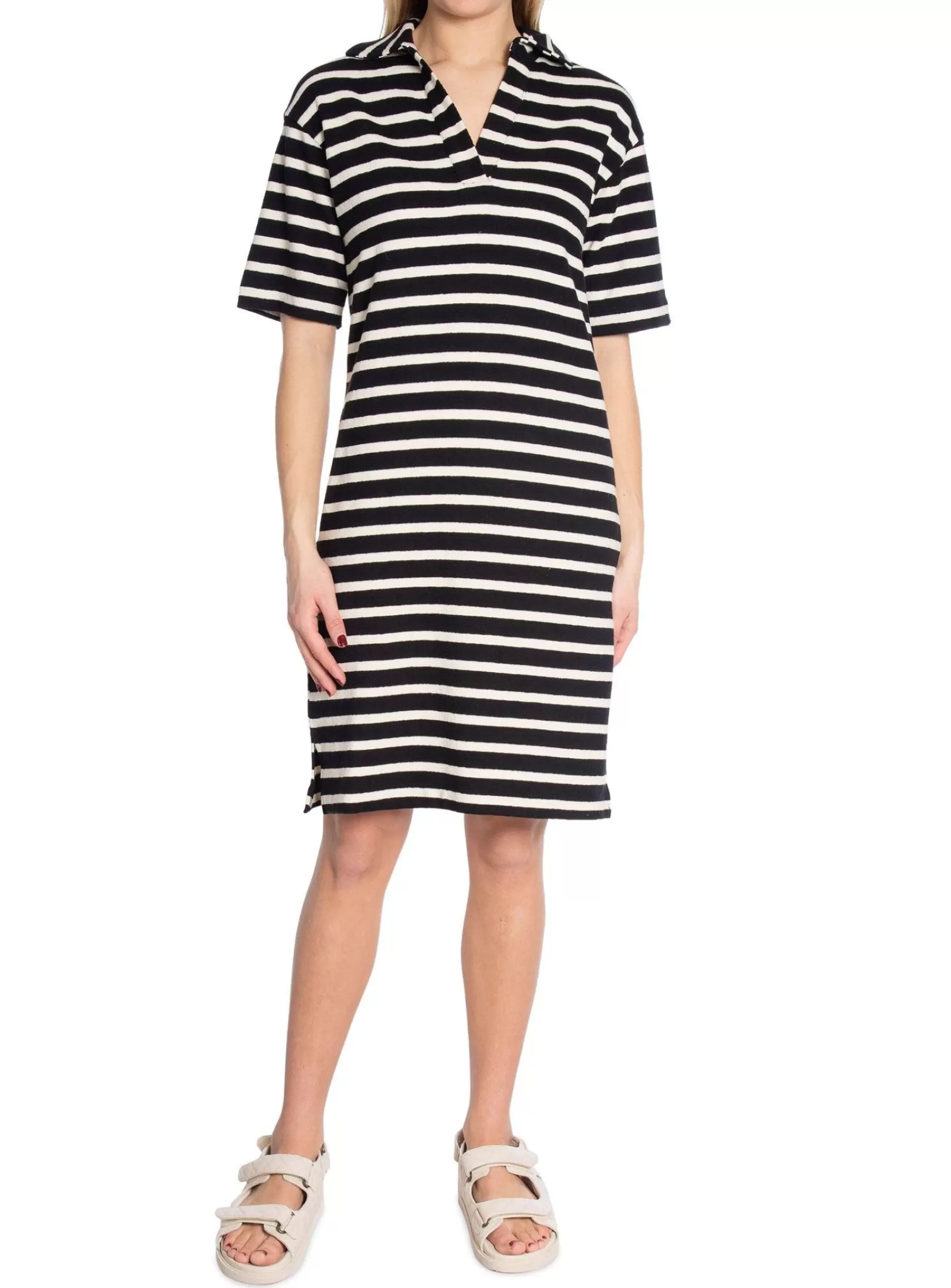 Selected Femme Klanning Tala Stripes Black^ Klänningar