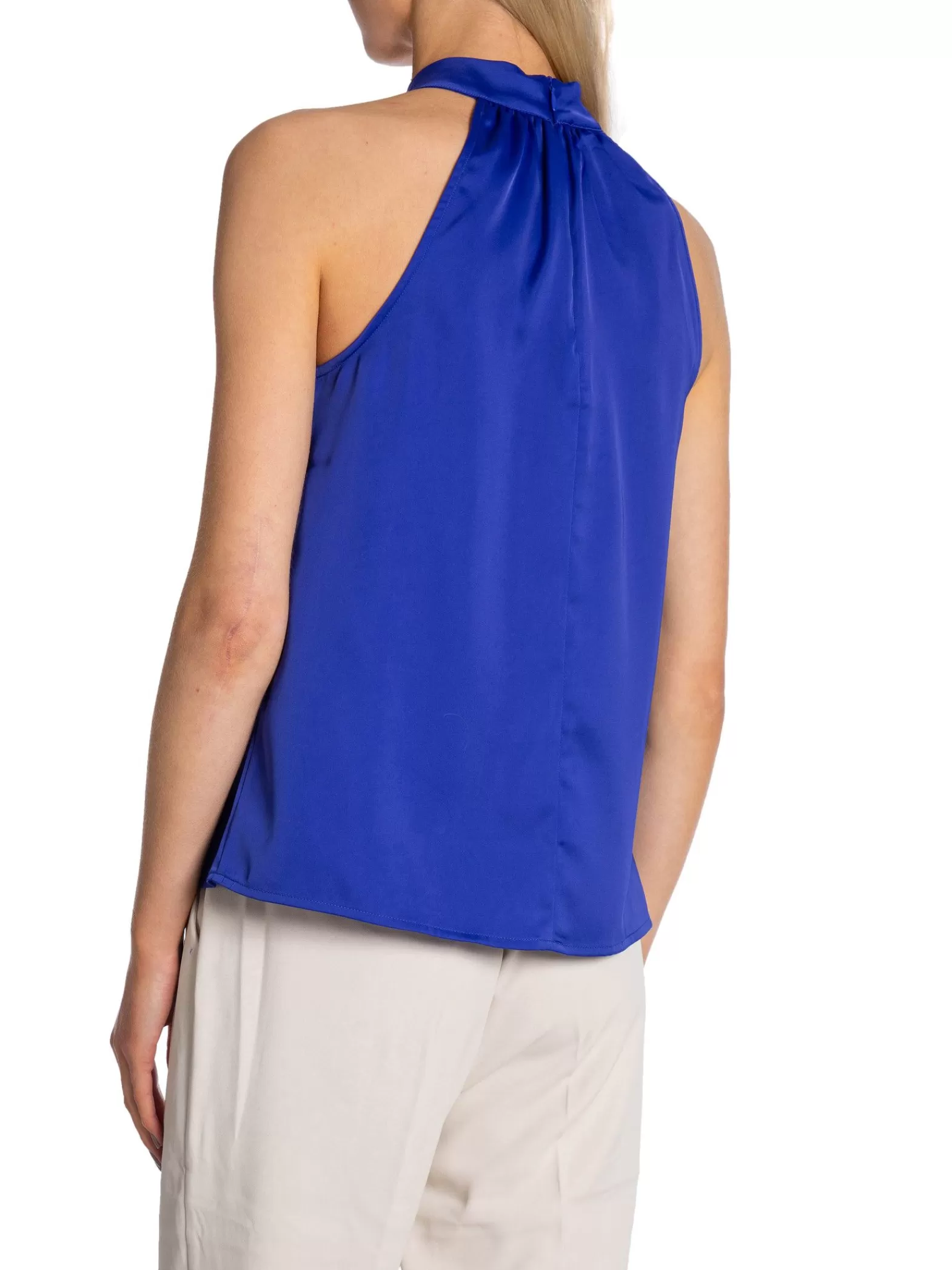 Selected Femme Linne Rachelle Halter Neck Royal Blue^ Linnen