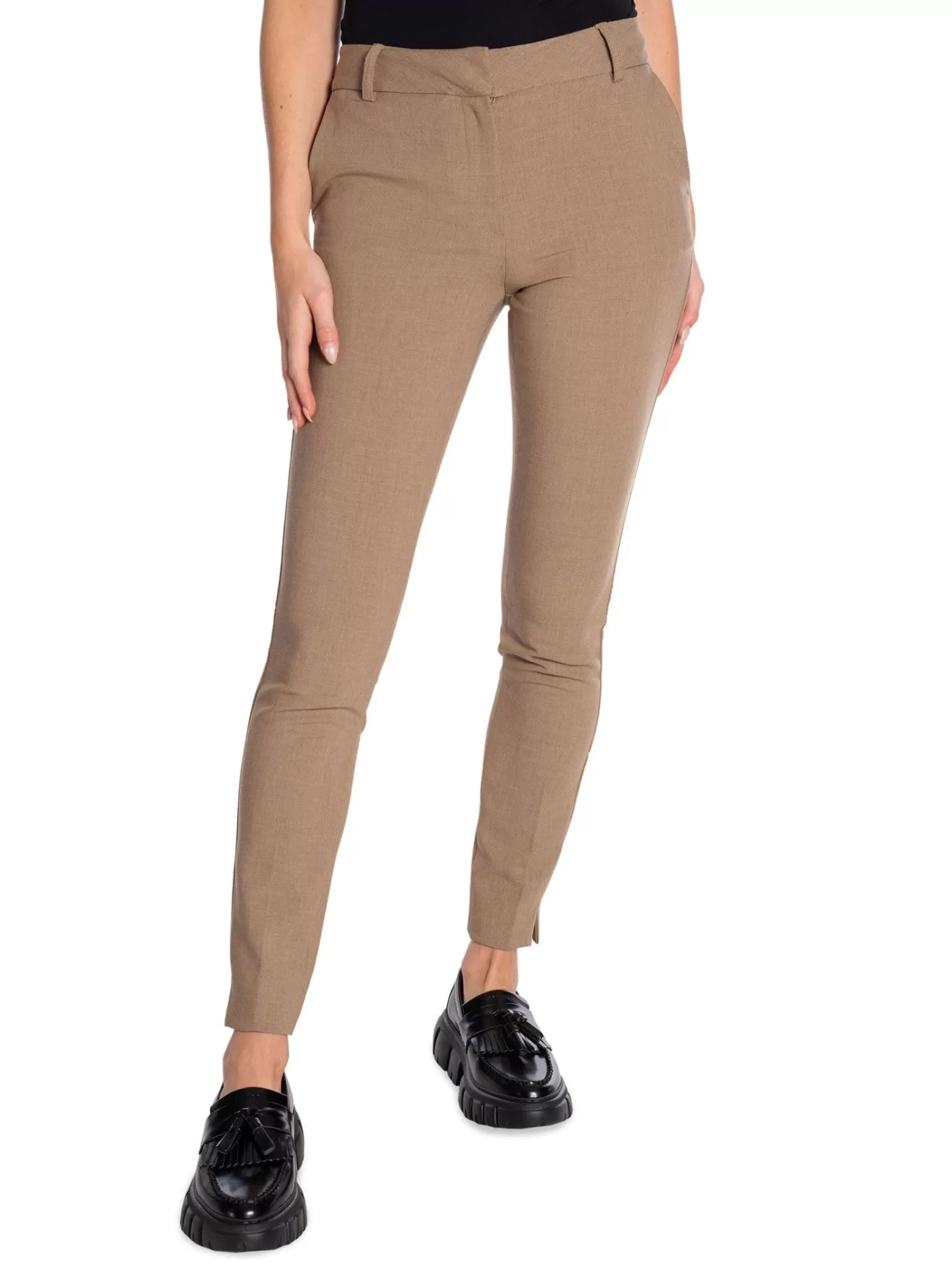 Selected Femme Slim Byxa Rita Mw Camel /Melange^ Byxor