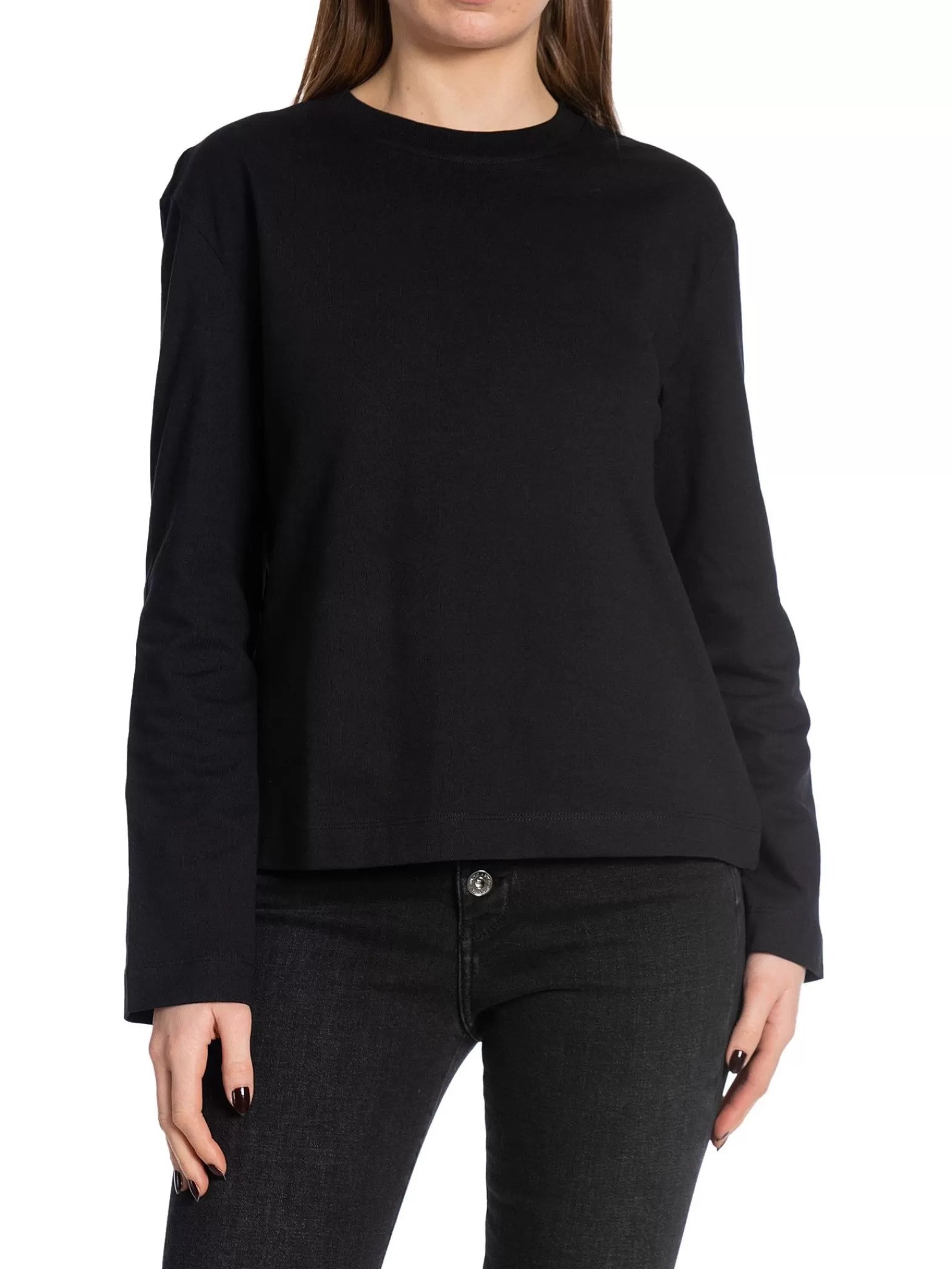 Selected Femme Topp Essential Ls Boxy Black^ Toppar