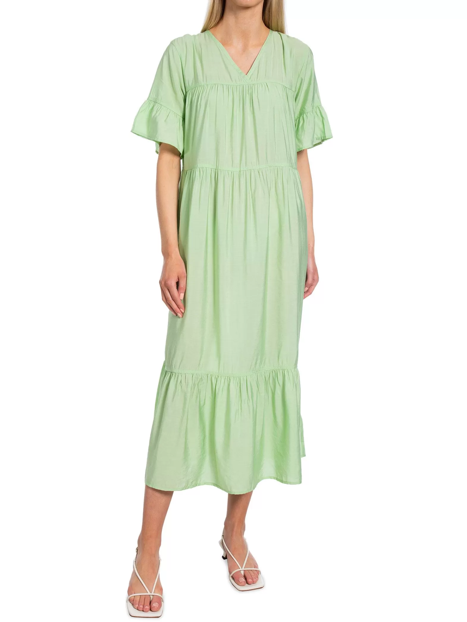 Soft Rebels Klanning Freja Midi Dress Quiet Green^ Klänningar