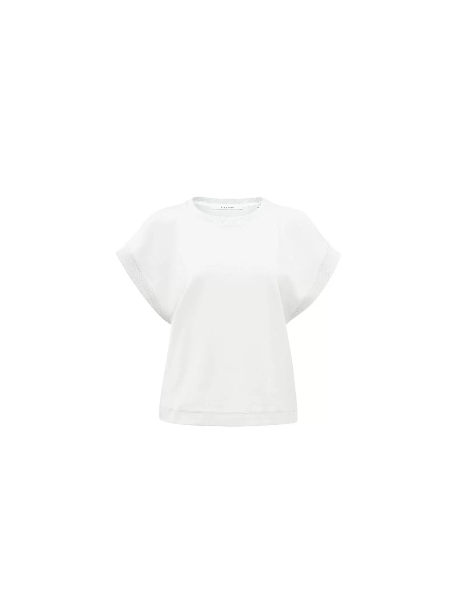 YAYA Topp Open Shoulder And Rib Details Pure White^ Toppar